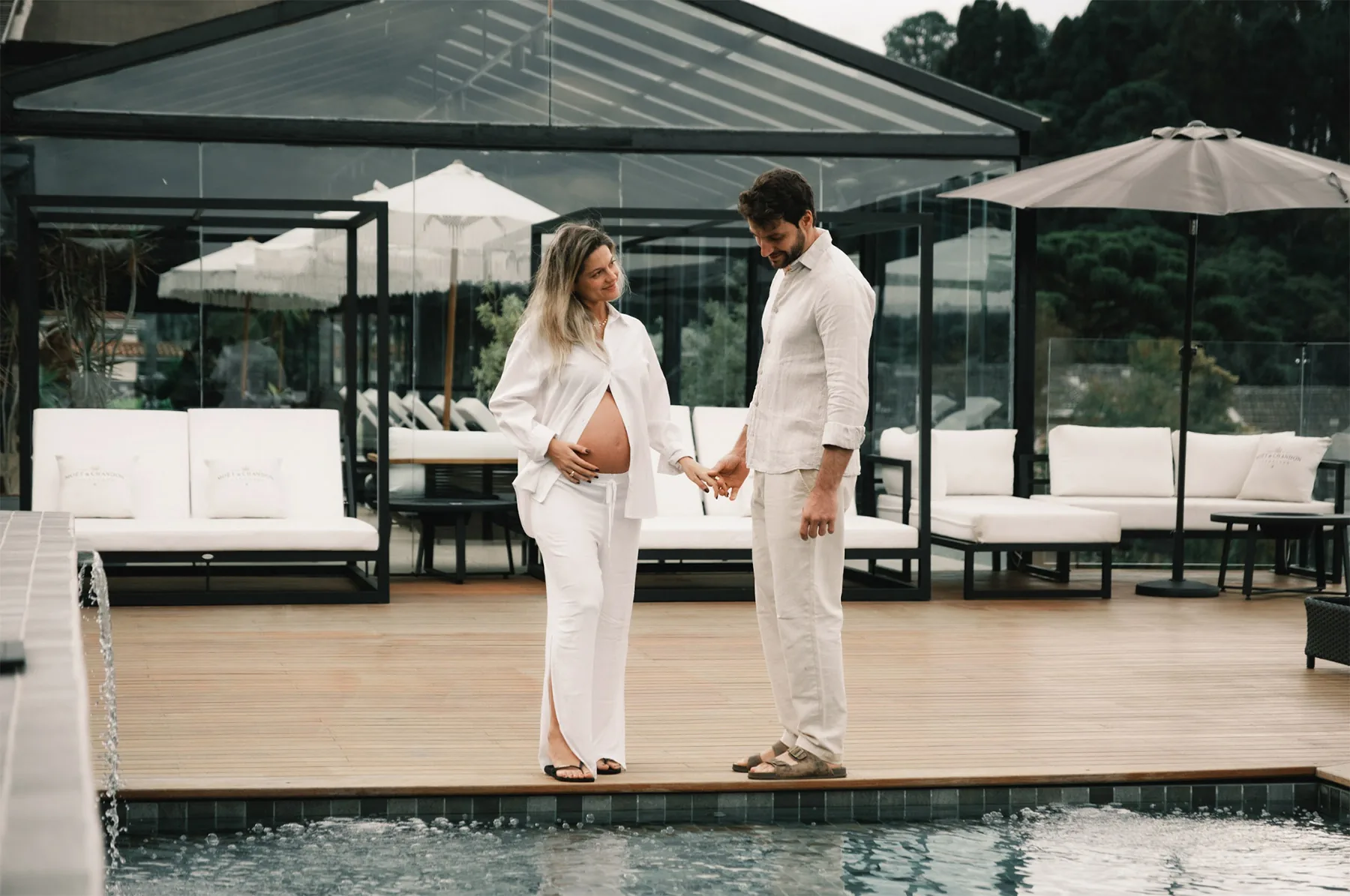 Área da piscina