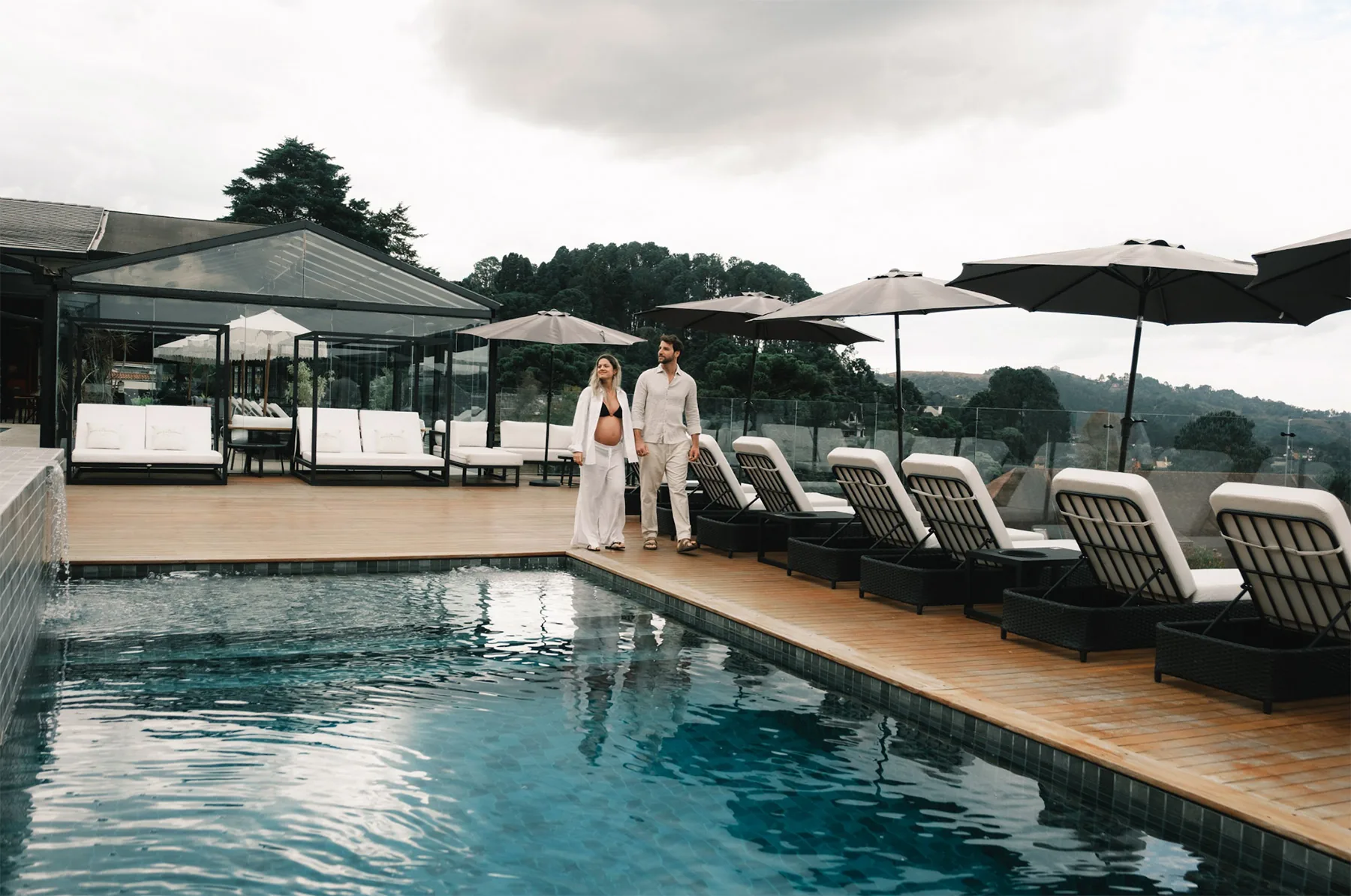 Área da piscina